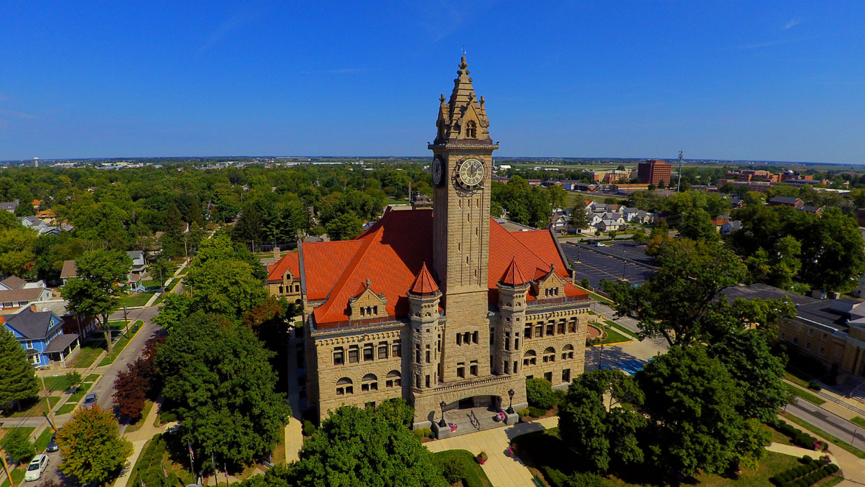 Wood County Courthouse Aerial Photo - Bowling Green, OH